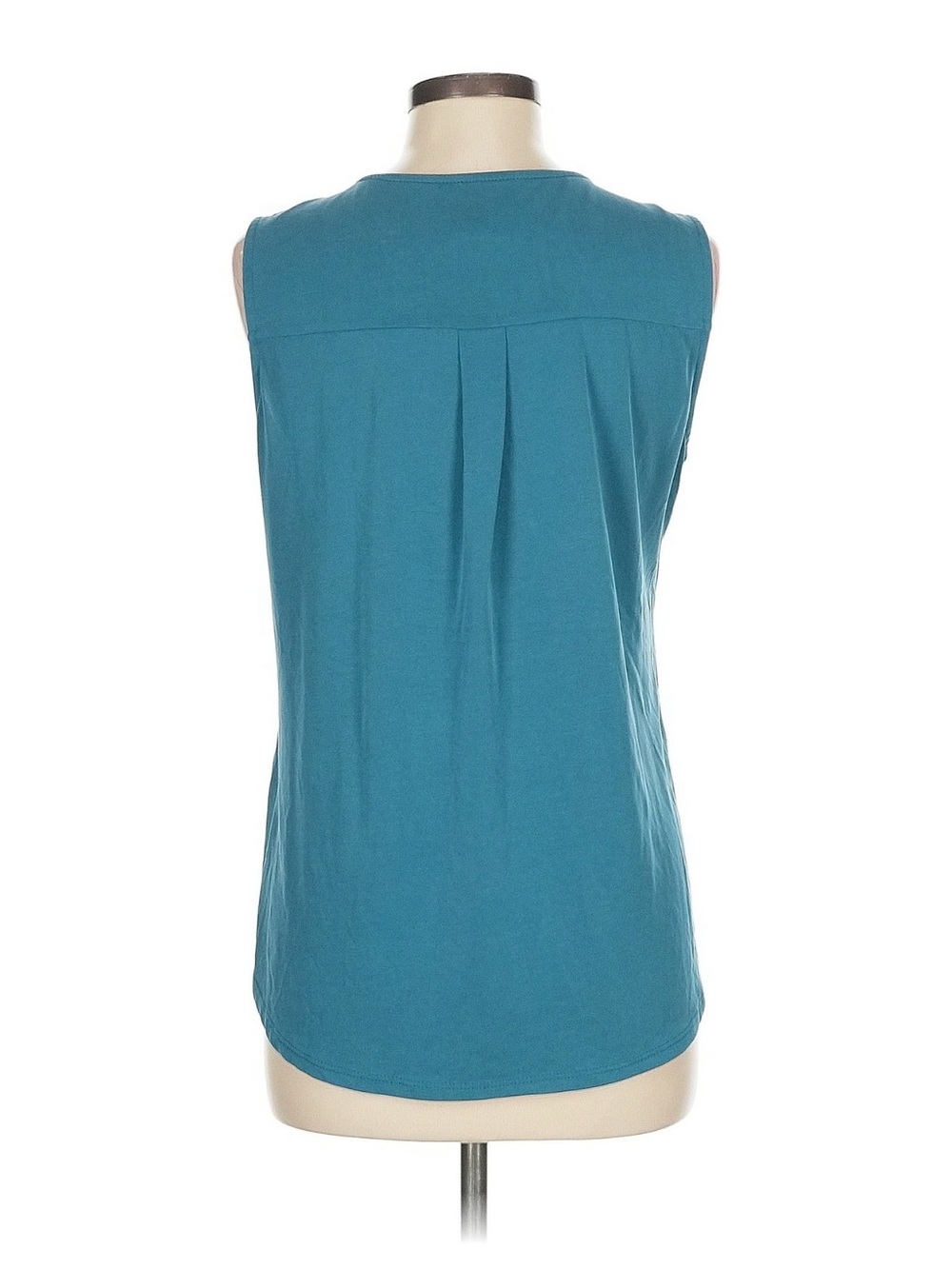 VERONICA M Sleeveless Wrap Tank Top Teal, Medium - Picture 4 of 6